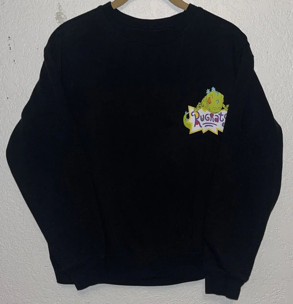 Nickelodeon Rug Rats Pullover Sweatshirt Junior Women Size XS Black